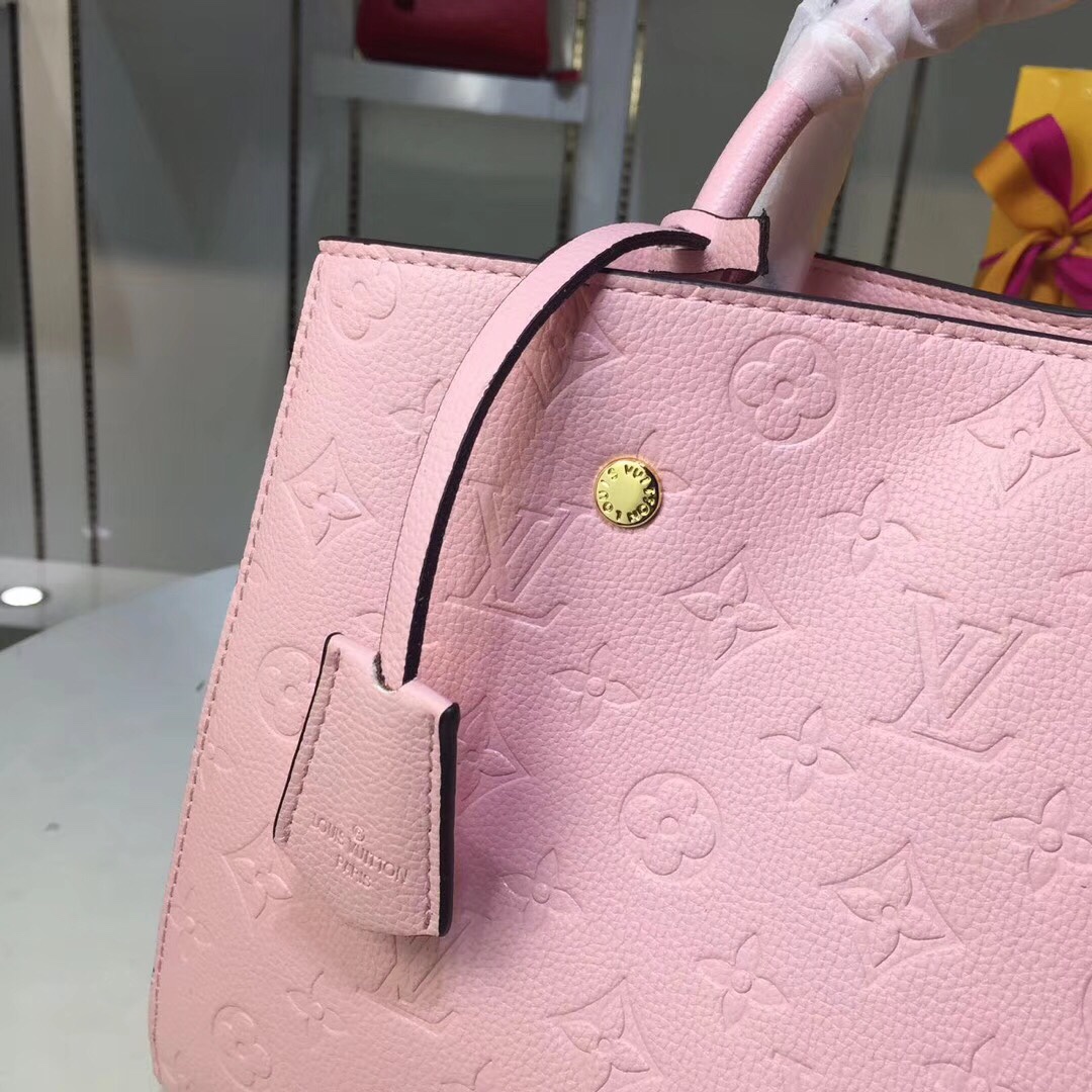 Louis Vuitton M41046 Pink Monogram Empreinte 33x23x15cm tote everyday