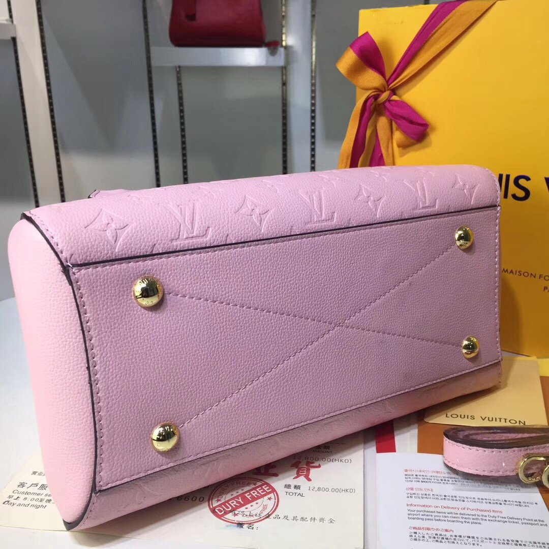 Louis Vuitton M41046 Pink Monogram Empreinte 33x23x15cm tote everyday