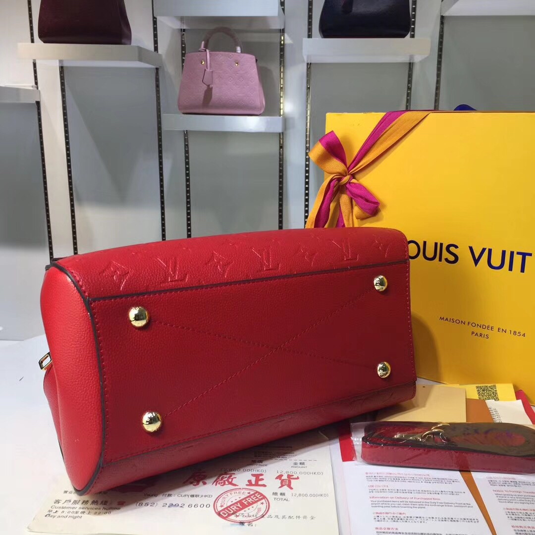 Louis Vuitton M41046 Red Monogram Empreinte 33x23x15cm work everyday