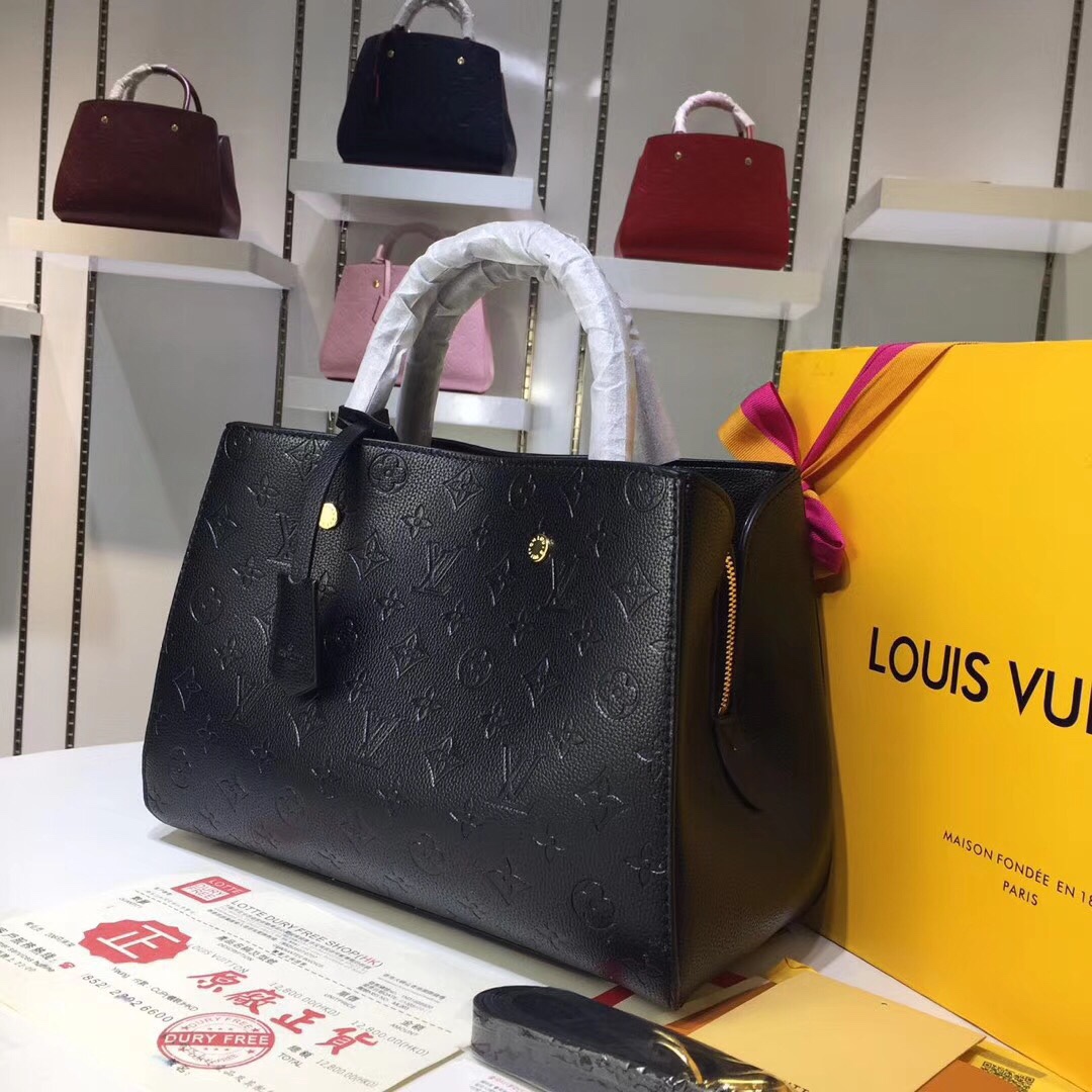 Louis Vuitton M41046 Black Monogram Empreinte 33x23x15cm work everyday