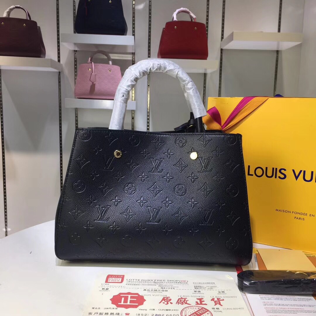 Louis Vuitton M41046 Black Monogram Empreinte 33x23x15cm work everyday