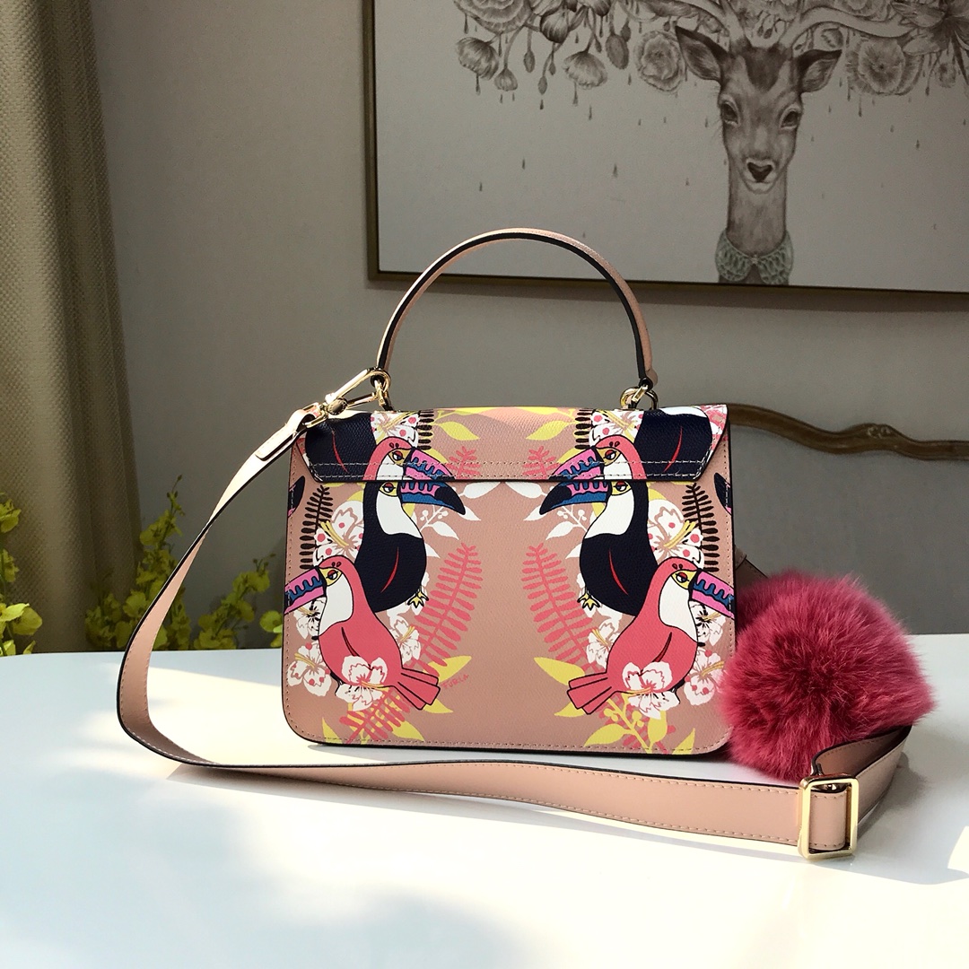 New Flora Jungle Series Women's Bag Beak Parrot Large Tote Shoulder Lock Bag Crossbody Sugar_voghion.com