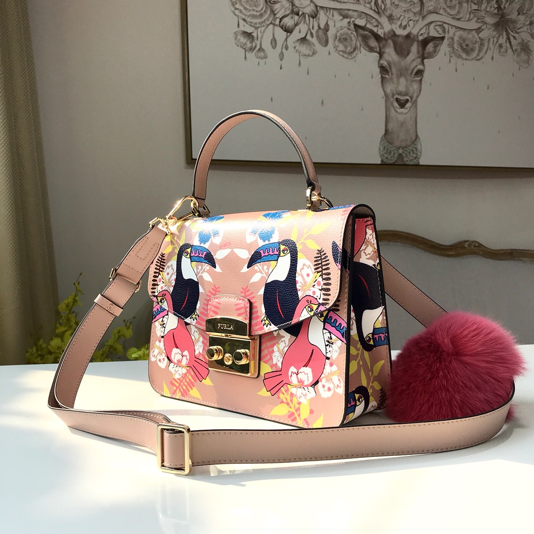 New Flora Jungle Series Women's Bag Beak Parrot Large Tote Shoulder Lock Bag Crossbody Sugar_voghion.com