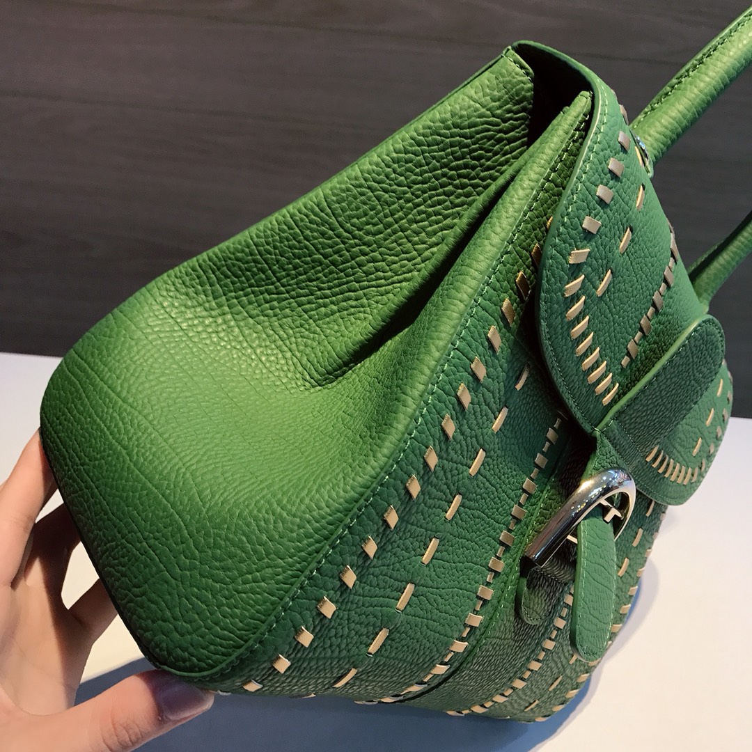 델보 브릴리언트 천연 가죽 숄더백 28 cm 상세 이미지 5