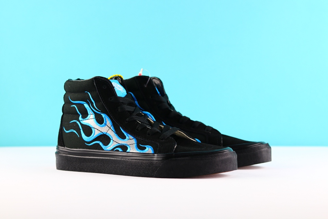 vans wtaps blue flame