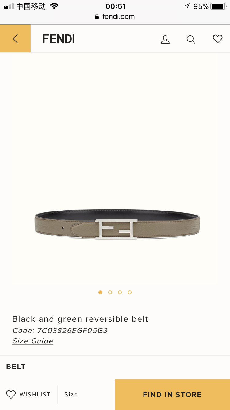 [Fendi Belts]FENDI Fendi counter latest double-sided men