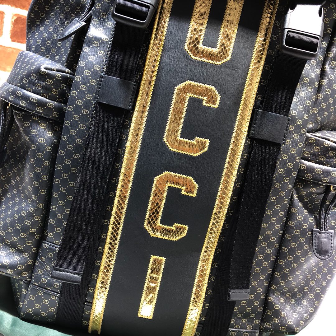 Gucci双肩背包 Gucci-Dapper Dan联名系列背包536413