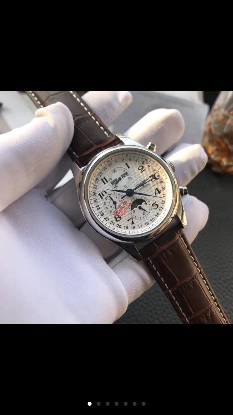 K5  浪琴 Longines 名匠系列月相八针。蓝宝石镜面 24小时显示，日历 ，星期 ，月份 ，月相 ，GMT，计时。全部功能与正品一致。完美实现 ，机芯为ETA7751机芯 。为目前最复杂且稳定的复刻表机芯。指针为蓝钢淬火指针公认的超级复刻
