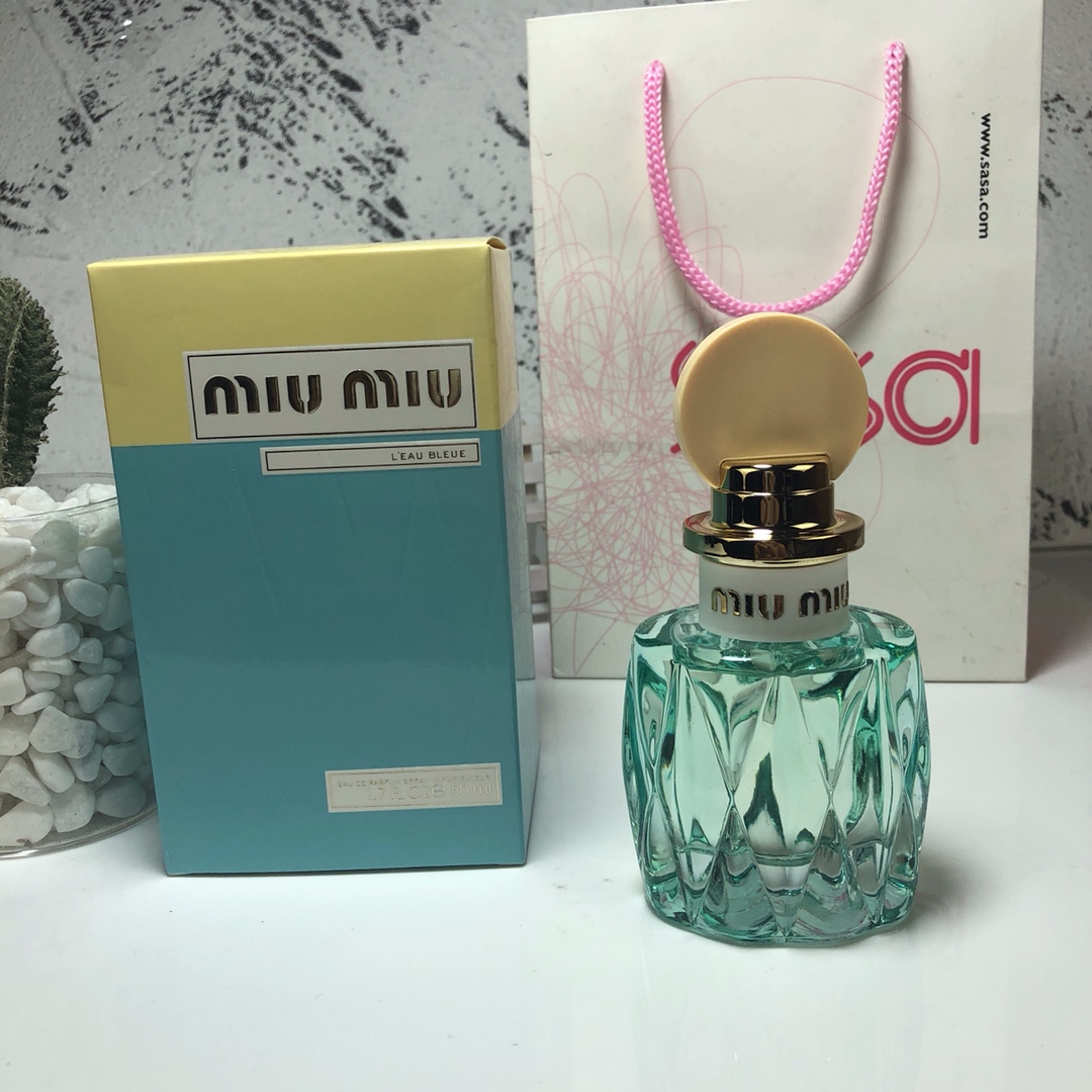 Miu Miu L'Eau Bleue Eau de Parfum, Floral Scent with Lily of the Valley, 50ml