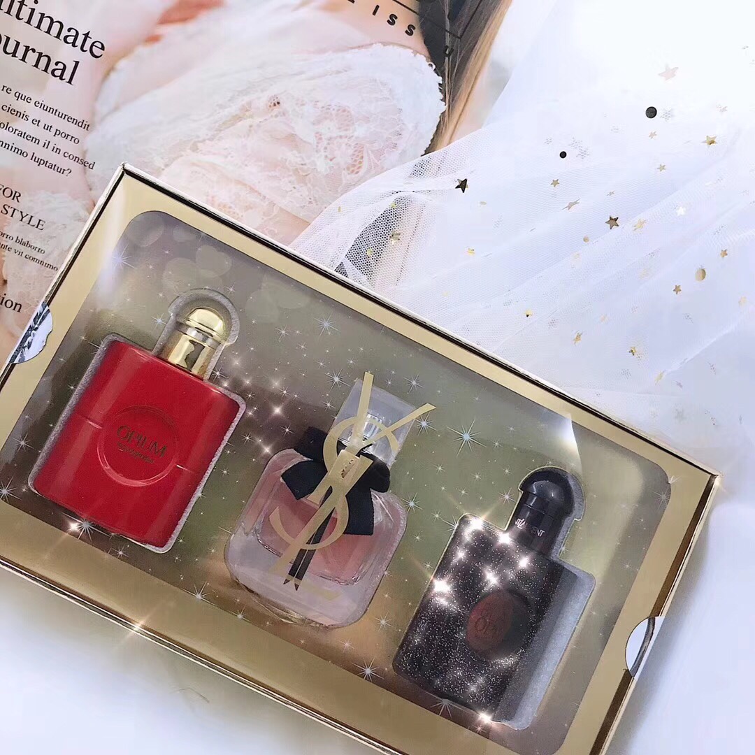 Yves Saint Laurent Perfume Set: Red Opium, Mon Paris, Black Opium - 25ml