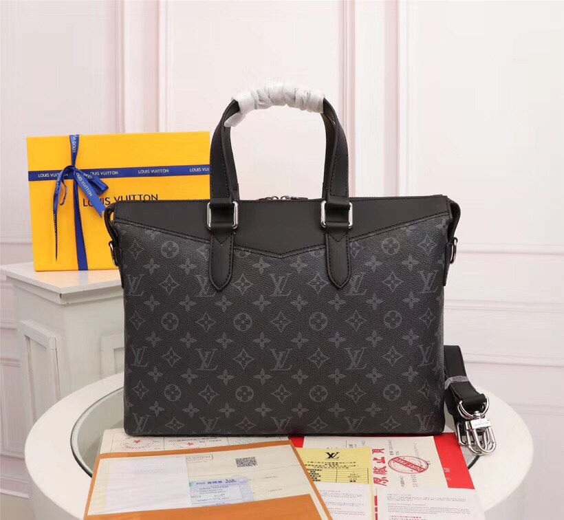 Louis Vuitton Eclipse Monogram Black 33x30x10cm work everyday