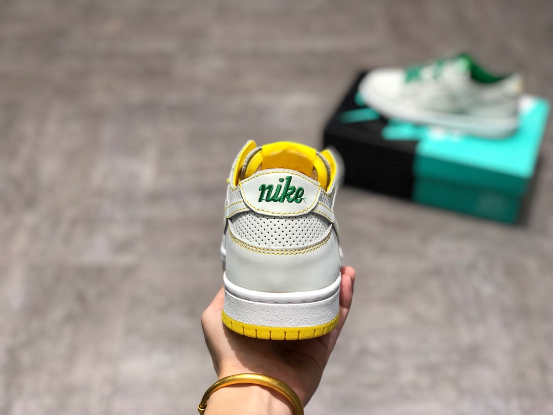 140新款Nike SB Zoom Dunk Low Pro Decon 柠檬黄绿鸳鸯低帮滑板休闲鞋 全头层皮制 内置气垫