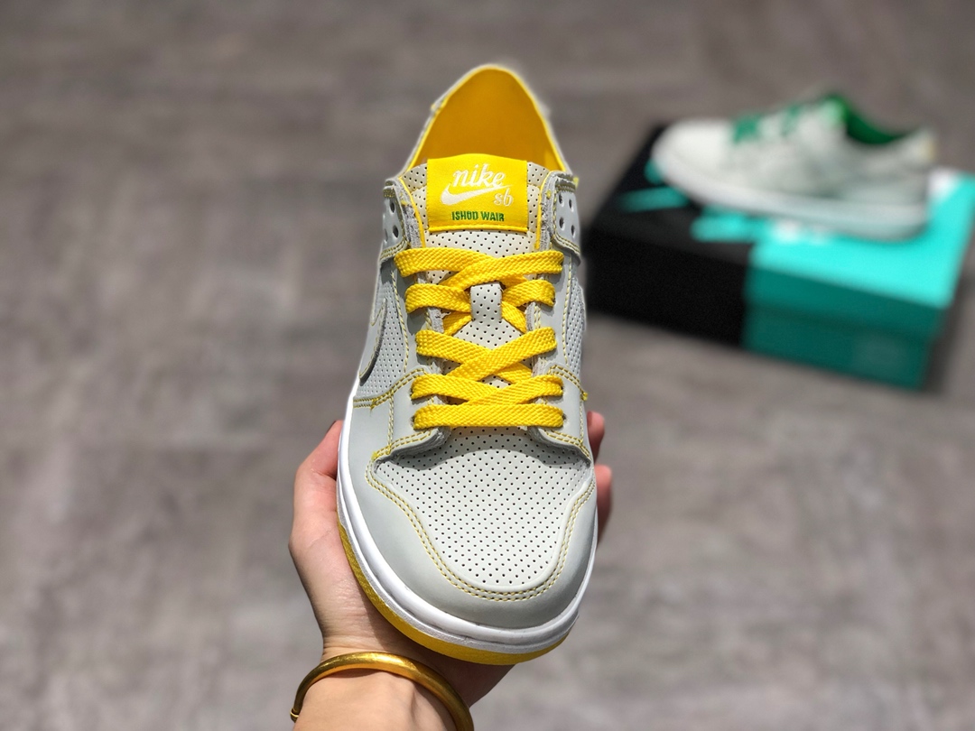 140新款Nike SB Zoom Dunk Low Pro Decon 柠檬黄绿鸳鸯低帮滑板休闲鞋 全头层皮制 内置气垫