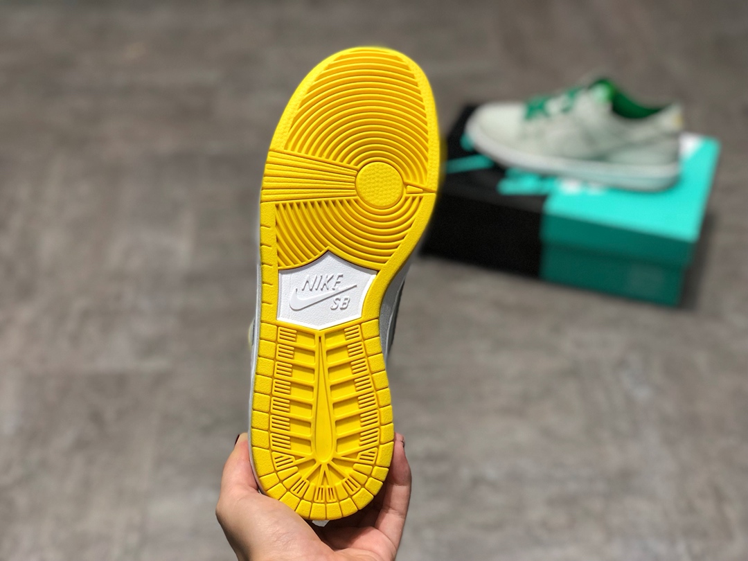 140新款Nike SB Zoom Dunk Low Pro Decon 柠檬黄绿鸳鸯低帮滑板休闲鞋 全头层皮制 内置气垫