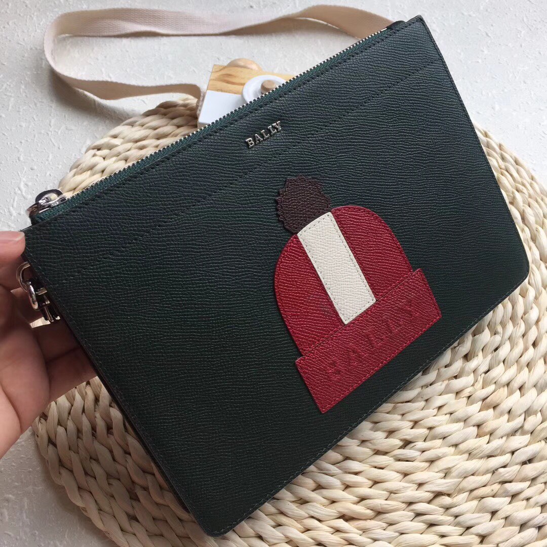 [Bally Wallets]Embossed cowhide Easy to carry and practical, a small amount of