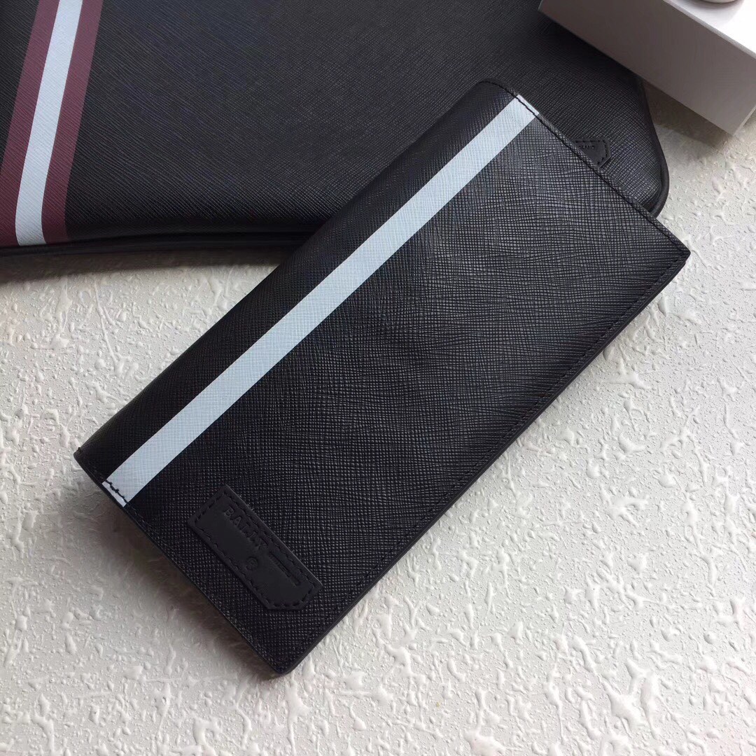 [Bally Wallets]Embossed cowhide, easy to carry and practical, small amount in