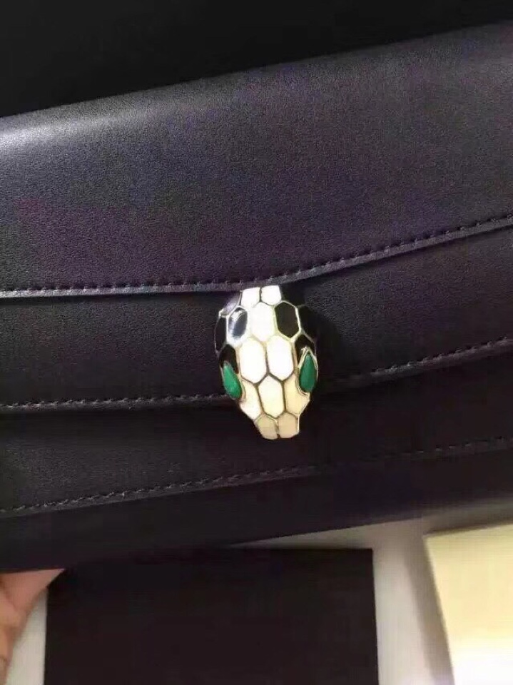 Luxury Bvlgari Serpenti Wallets: Hong Kong-Smuggling Snake-Head Designs with Dirty Purple Women - 图片 5