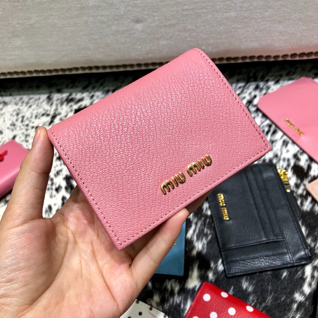 [Miu Miu Wallets]New goatskin wallet