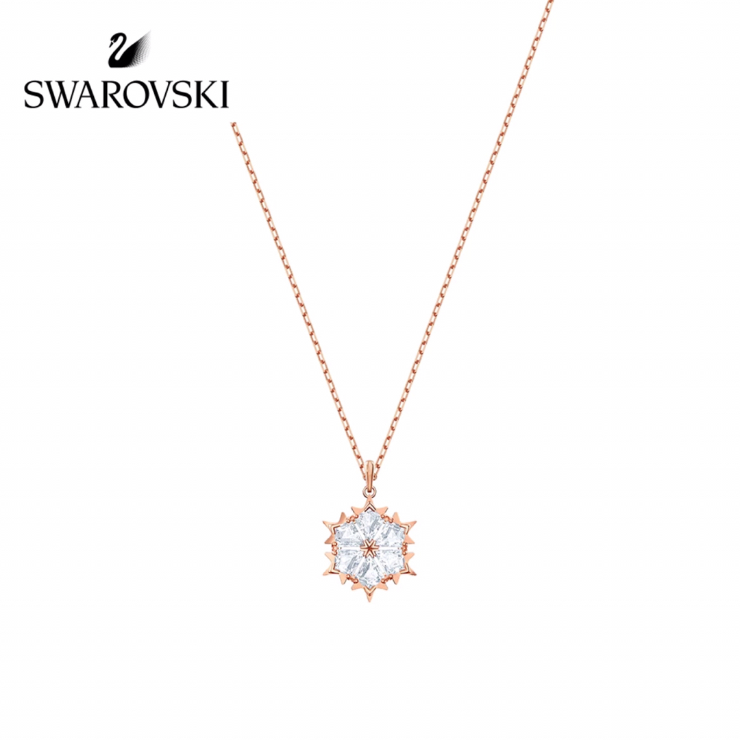 NO:881569,Swarovski, rose gold, snowflake pendant necklace clavicle chain. This Magic rose gold-plated necklace is inspired by the mysterious and elegant snowflakes. The harmonious and elegant design not only cleverly creates dreamy charm and charming brilliance., Swarovski necklace, necklace19860909施华洛,玫瑰金、雪花吊坠项链锁骨链这款Magic镀玫瑰金色项链以充满神秘感及优雅迷人的雪花为灵感,和谐大方的设计,除巧妙缔梦幻魅力,迷人光彩.,施华洛项链,necklace,Jewelry