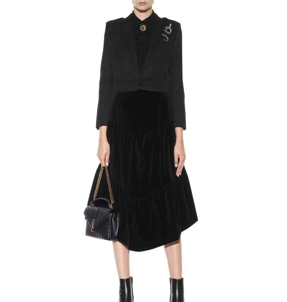 Saint laurent Ysl Monogram college_24cm黑色金扣428056