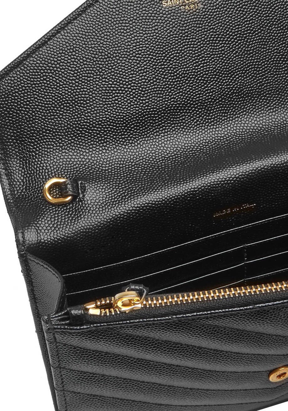 Saint laurent Ysl woc小号信封包 393953黑色金扣