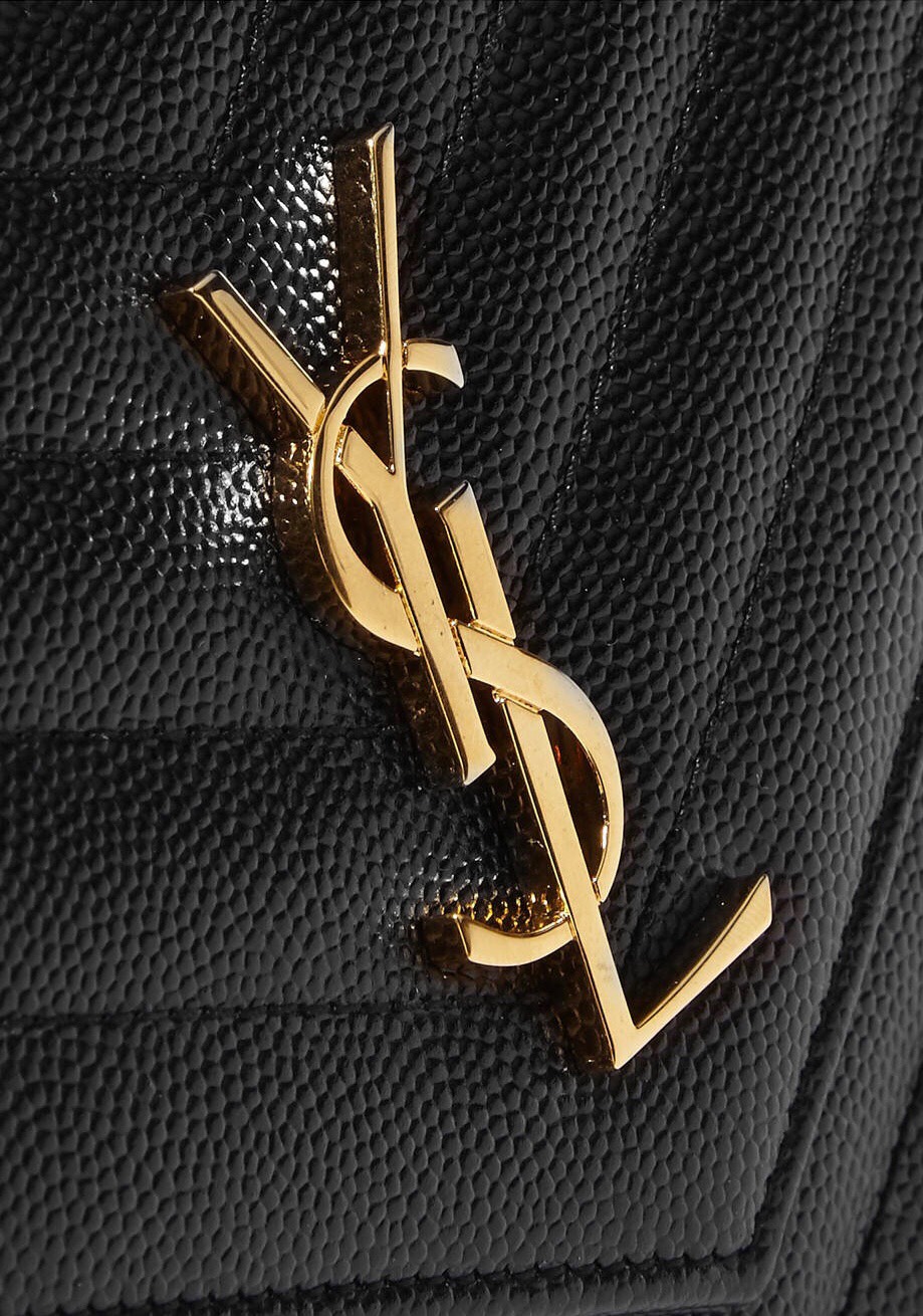 Saint laurent Ysl woc小号信封包 393953黑色金扣