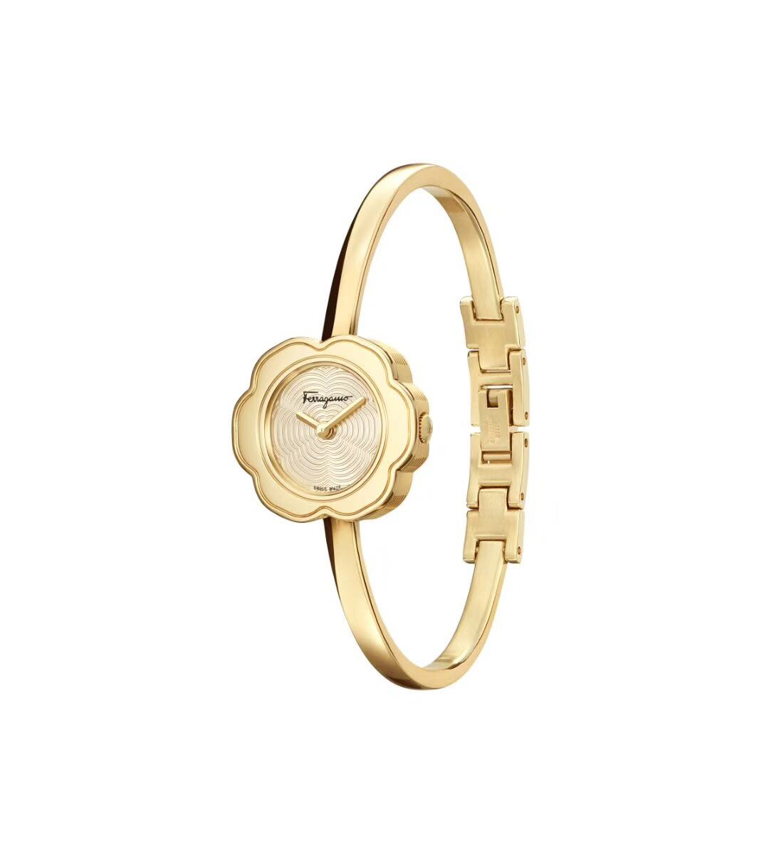 🎉🎉新款专柜同步上新！菲拉格慕（Ferragamo） Salvatore 女士手表花朵造型26mm蓝宝石玻璃瑞士石英机芯