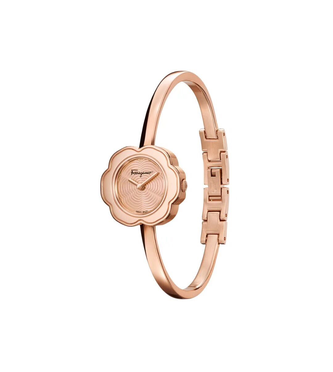 🎉🎉新款专柜同步上新！菲拉格慕（Ferragamo） Salvatore 女士手表花朵造型26mm蓝宝石玻璃瑞士石英机芯