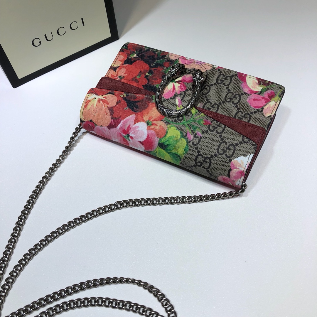 GUCCI古驰Dionysus系列Blooms印花超迷你手袋476432