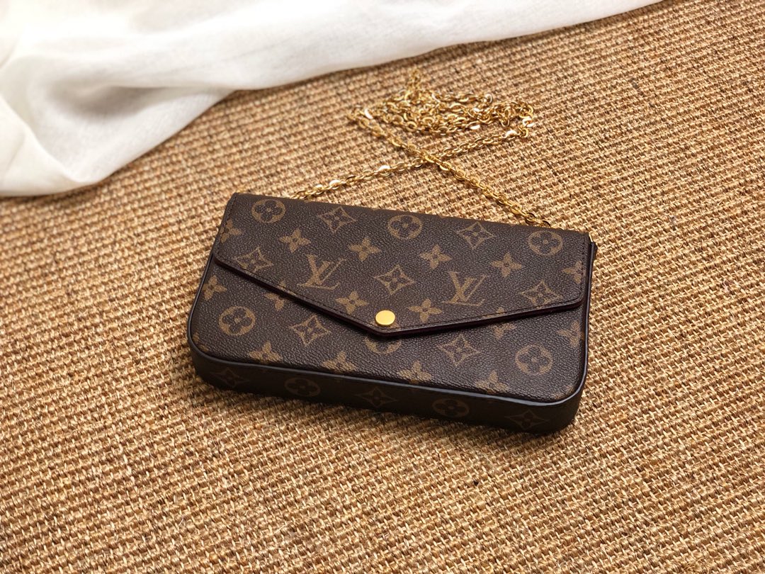 Louis Vuitton LV Pochette FeLicie Bags Handbags Gold Chains M61276