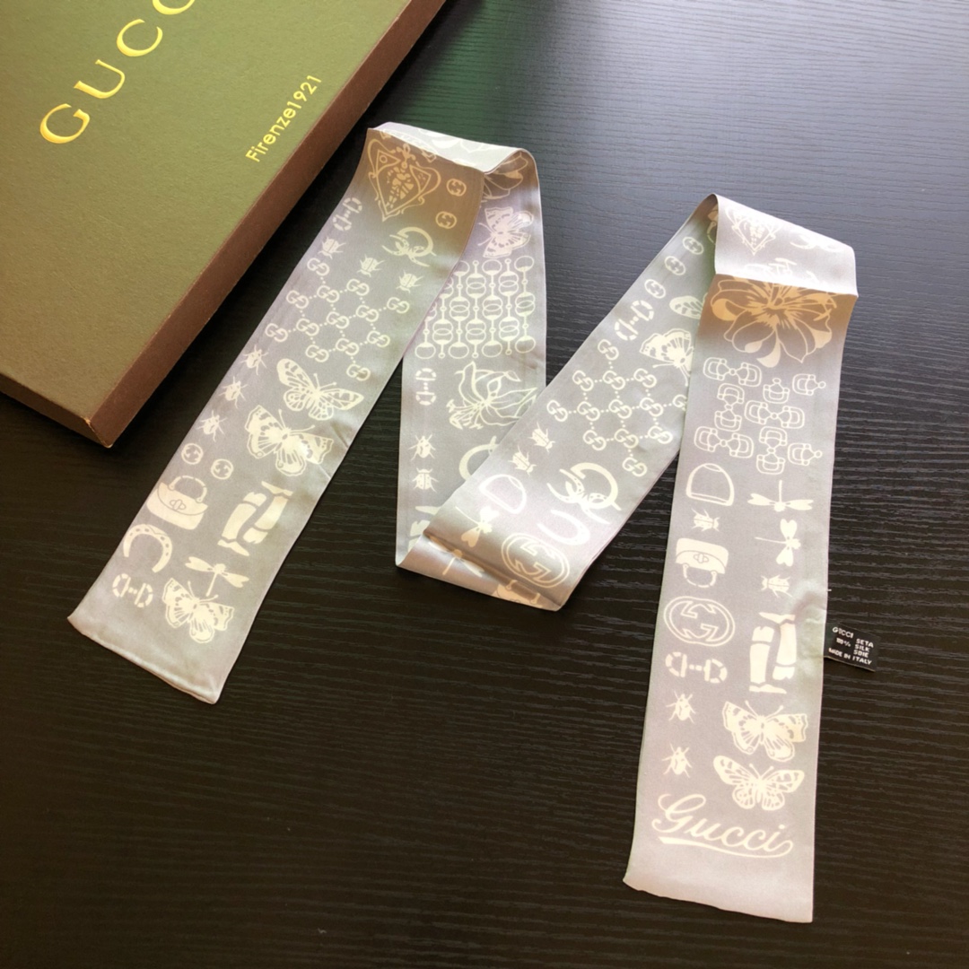 批55款式多多任挑任选古奇Gucci最新双层束发带~绑带.领结.飘带各种多用途‼️🔥国内官网也上架了‼️😉牛逼‼️独家正品批次  大货年前装船发走了  剩余的数量不多  自留‼️绝对可以用万年 手慢无‼️SVIP推荐‼️】和专柜的价格比，真心是买到偷着乐哈😂真心的越看越好看‼️而且多way用法，随便怎么搭配都好有腔调.超级柔软💟7.5*120顶级进口双层真丝小飘带👑