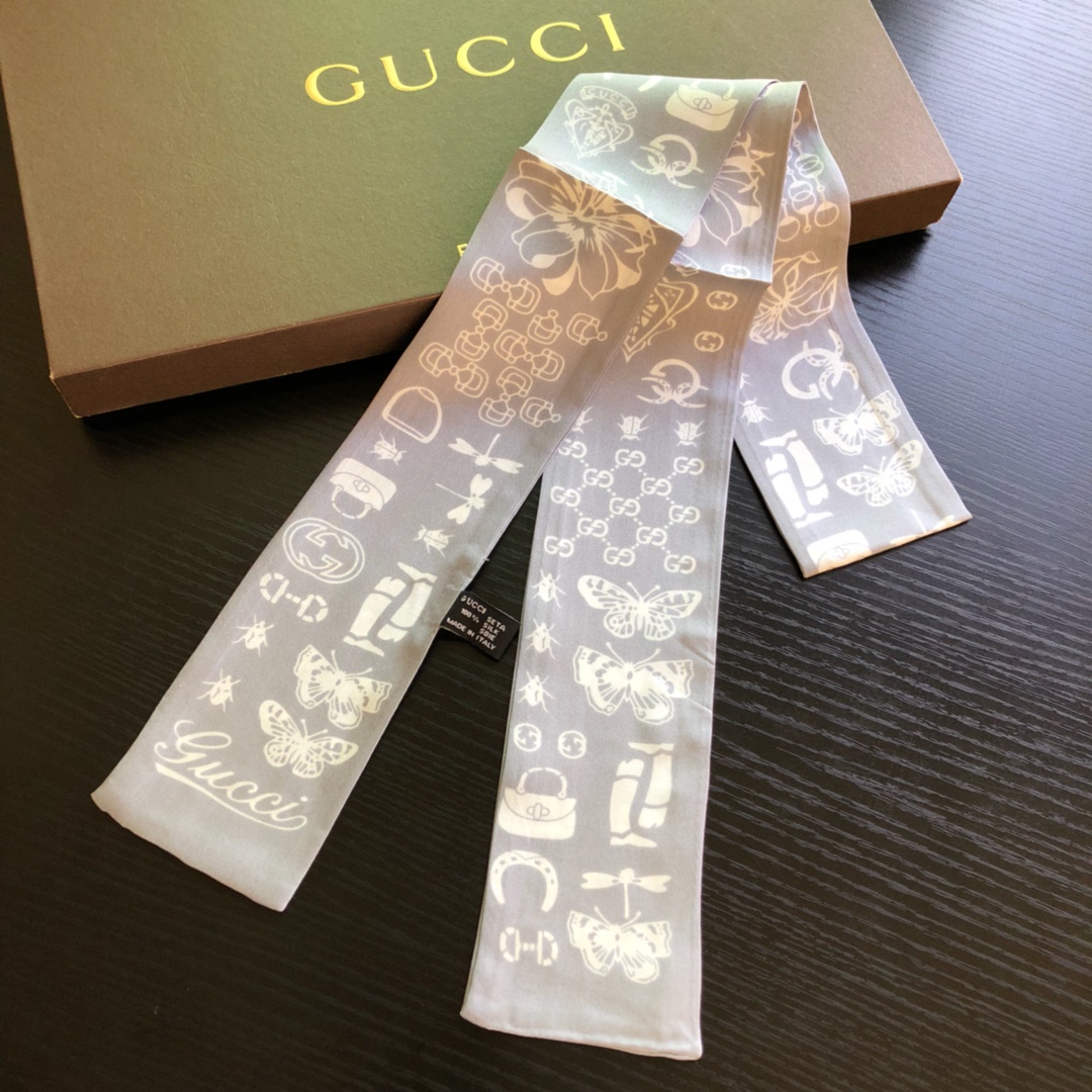 批55款式多多任挑任选古奇Gucci最新双层束发带~绑带.领结.飘带各种多用途‼️🔥国内官网也上架了‼️😉牛逼‼️独家正品批次  大货年前装船发走了  剩余的数量不多  自留‼️绝对可以用万年 手慢无‼️SVIP推荐‼️】和专柜的价格比，真心是买到偷着乐哈😂真心的越看越好看‼️而且多way用法，随便怎么搭配都好有腔调.超级柔软💟7.5*120顶级进口双层真丝小飘带👑
