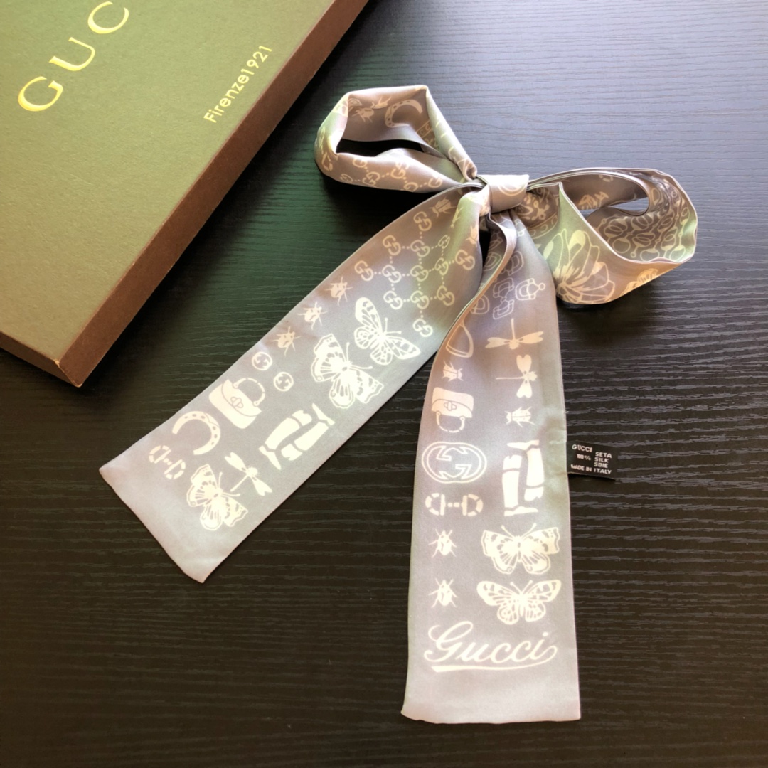 批55款式多多任挑任选古奇Gucci最新双层束发带~绑带.领结.飘带各种多用途‼️🔥国内官网也上架了‼️😉牛逼‼️独家正品批次  大货年前装船发走了  剩余的数量不多  自留‼️绝对可以用万年 手慢无‼️SVIP推荐‼️】和专柜的价格比，真心是买到偷着乐哈😂真心的越看越好看‼️而且多way用法，随便怎么搭配都好有腔调.超级柔软💟7.5*120顶级进口双层真丝小飘带👑