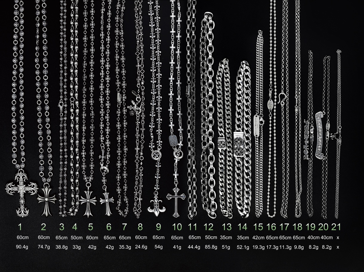 Chrome Hearts 𝐂𝐡𝐫𝐨𝐦𝐞 𝐡𝐞𝐚𝐫𝐭𝐬 克罗心项链