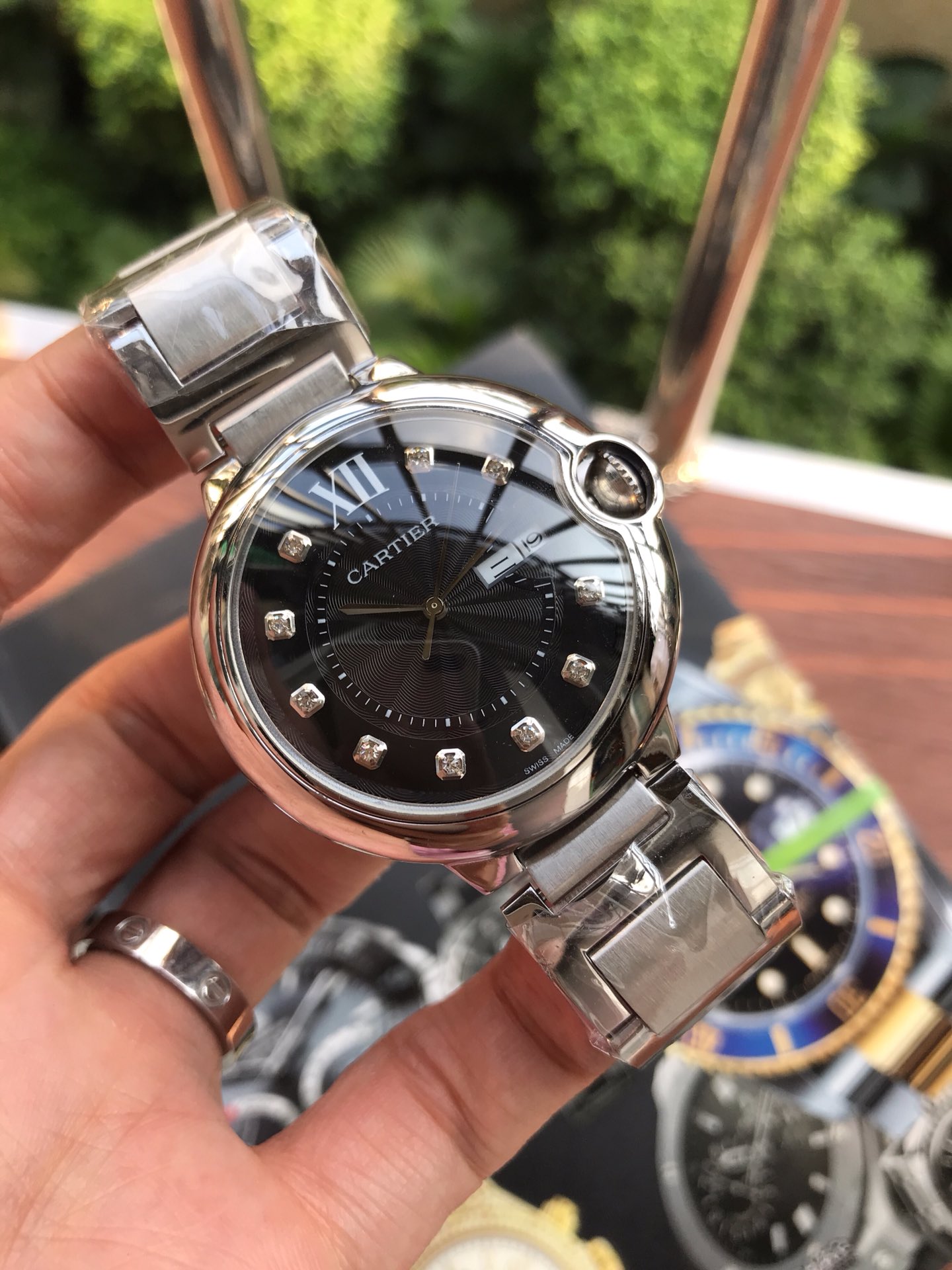 NO:765130,Cartier Blue Balloon three-hand with dual calendar fully automatic mechanical watch, best-selling men's watch 316 stainless steel case, wear-resistant and scratch-resistant mirror, imported calfskin strap, please look for the exclusive quality of luxury street, cartier,cowhide19860909卡地亚蓝气球三针搭配双日历全自动机械表 、热卖上市男士最佳腕表316 精钢表壳、耐磨防刮镜面、进口小牛皮表带、请认准奢华街独家品质,,cartier,cowhide,Watch