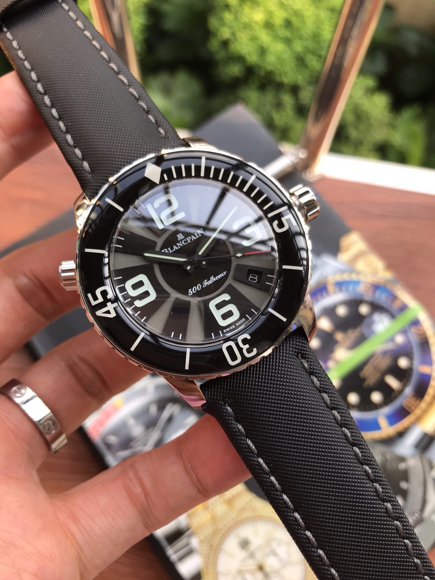 NO:765072,Blancpain BLANCPAIN Fifty-Hundred series machine imported from Japan Citizen, mechanical 40*13mm blue light illusion glass, first-layer cowhide strap, original pin buckle Blancpain Fifty-Hundred, takes you to explore the mysteries of the deep sea, please look for the exclusive quality of luxury street,,cowhide19860909宝珀 BLANCPAIN 五十浔系列日本西铁城进口机 机械40*13mm蓝光幻彩玻璃 头层牛皮表带 原装针扣宝珀五十浔 带你探索深海的奥秘请认准奢华街独家品质,,cowhide,Watch