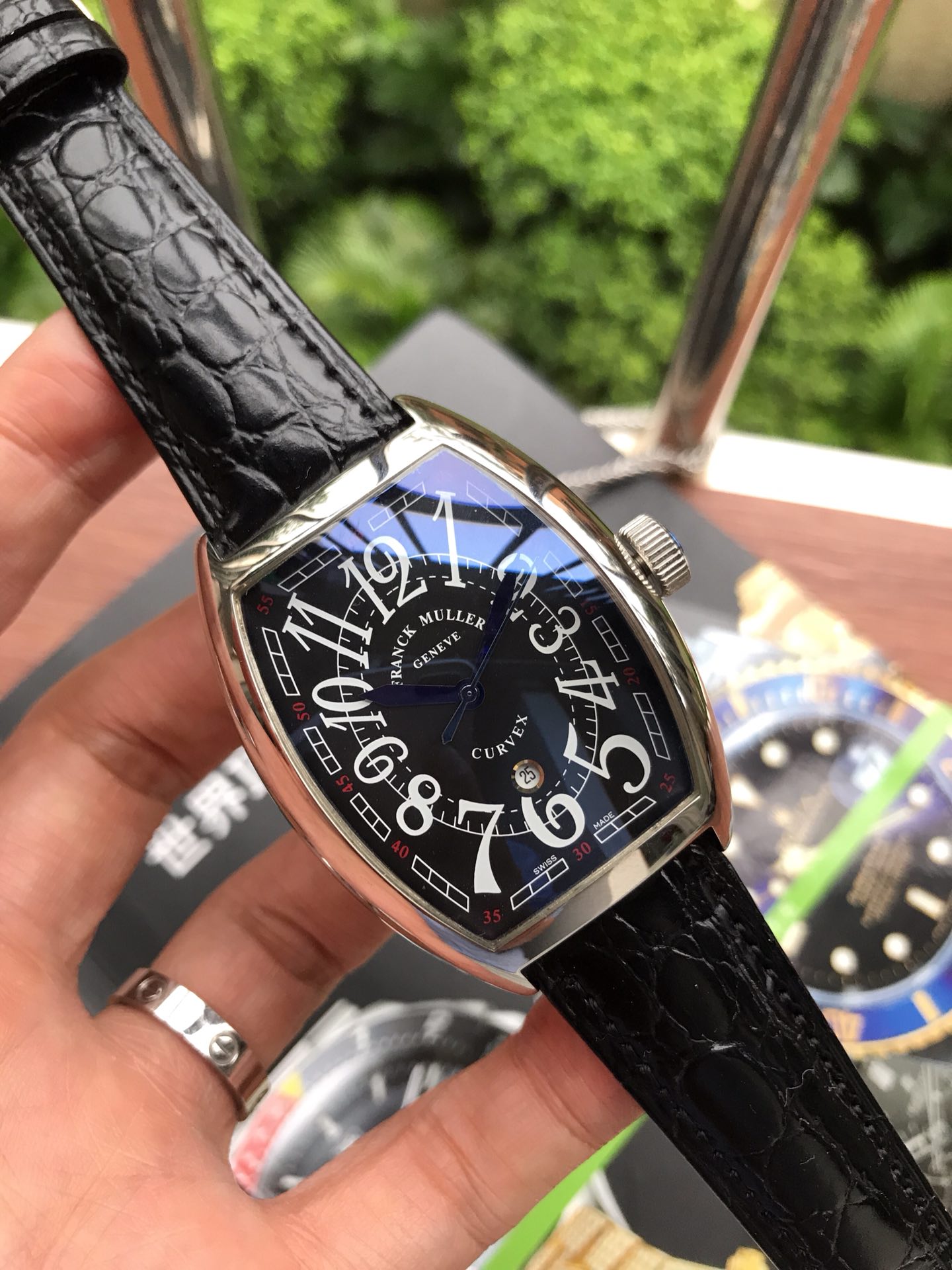 NO:765081,Franck Muller - Franck Muller three-hand calendar quartz watch Type of exquisite men's watch (more excellent) best design strap genuine cowhide strap (more comfortable) movement original imported quartz machine (more accurate) material mineral super strong mirror (more wear-resistant) real men's domineering strong three-dimensional sense special design return with great reputation size diameter 43mm thick 13mm please look for the exclusive quality of luxury street, franck muller, cowhide19860909法兰克穆勒-Franck Muller 三针搭配日历石英表 类型精致款男士腕表（更卓越）最佳设计 表带真牛皮表带（更舒适） 机芯原装进口石英机(更精准） 材料矿物质超强镜面（更耐磨）真男士 霸气十足 立体感强 特别设计 载誉归来 尺寸直径43mm厚13mm请认准奢华街独家品质,,franck muller,cowhide,Watch