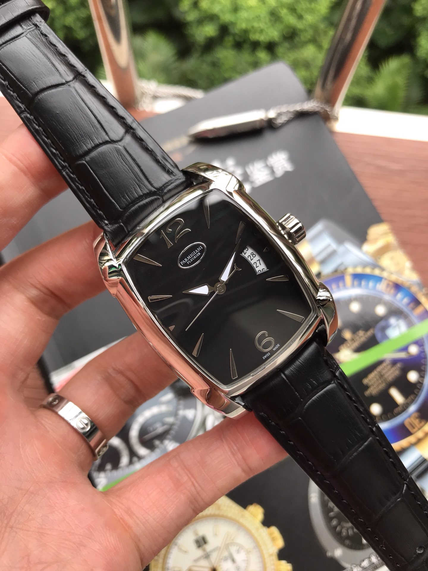 NO:765098,Parmigiani Fleurier - PARMIGIANI men's watch, fashionable and noble, elegant and extraordinary, Citizen movement, 316L stainless steel case, mineral reinforced glass, leather strap, size, diameter 40mm, thickness 13mm, please look for the exclusive quality of Luxury Street.19860909帕玛强尼--PARMIGIANI 男士腕表 时尚尊贵 高雅不凡 西铁城机芯 316L精钢表壳 矿物强化玻璃 真皮表带 尺寸直径40mm 厚度13mm请认准奢华街独家品质,,Watch