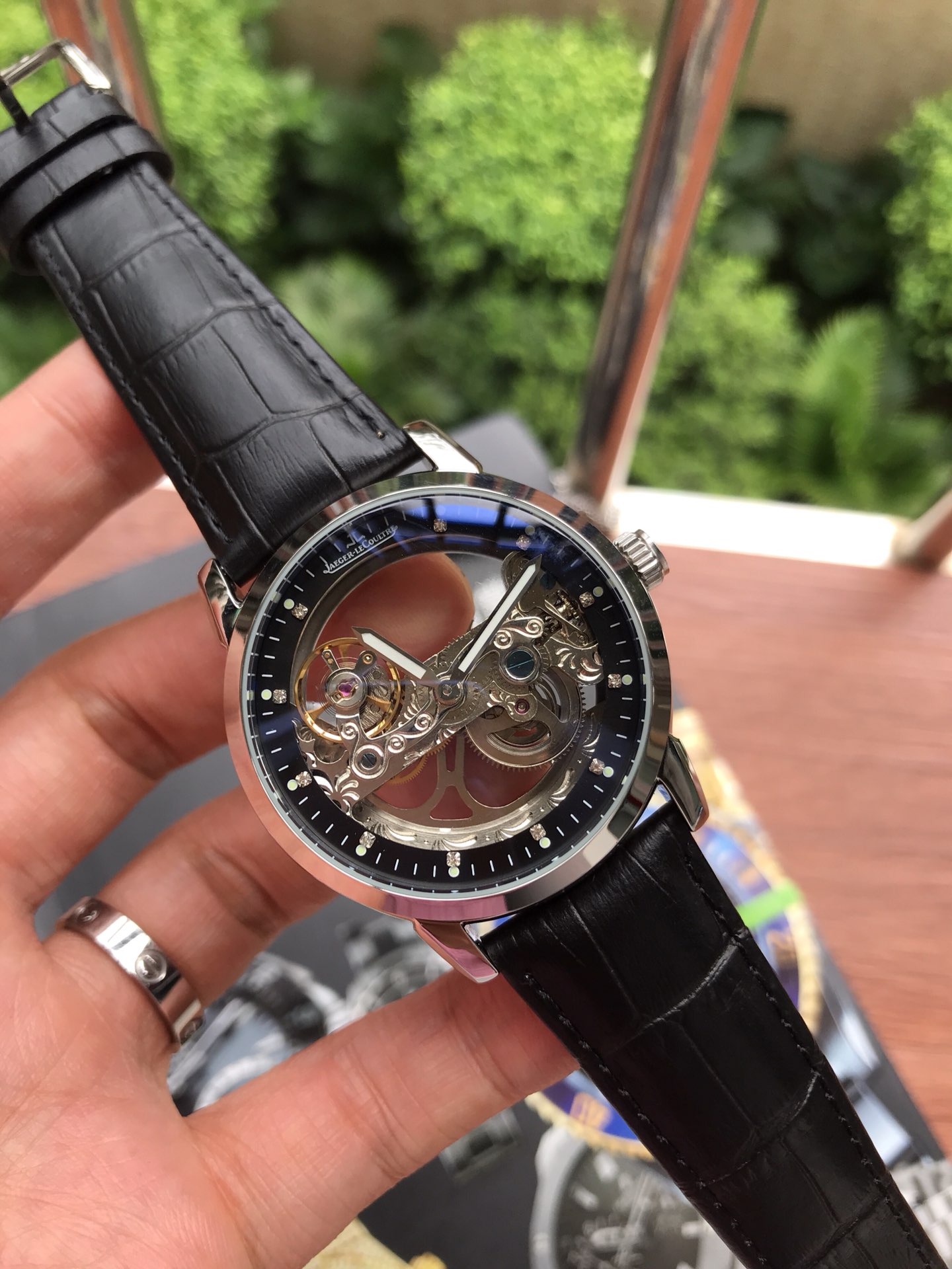 NO:765131,Jaeger-LeCoultre two-hand fully automatic mechanical watch, best-selling men's watch 316 stainless steel case, wear-resistant and scratch-resistant mirror, imported calfskin strap, please look for the exclusive quality of luxury street, jaeger-lecoultre, cowhide19860909积家缕空飞轮两针全自动机械表 、热卖上市男士最佳腕表316 精钢表壳、耐磨防刮镜面、进口小牛皮表带、请认准奢华街独家品质,,jaeger-lecoultre,cowhide,Watch