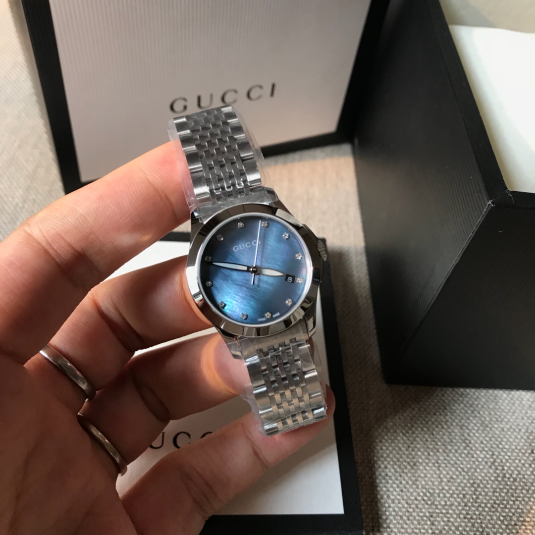 NO:388704,: Original Box 30 Classic Gucci Women's Watch, Original Gucci, Gucci G-timeless series, classic nine-bead strap, beautiful fritillary face, women ~ 28mm watch diameter, original accessories assembly, brand new and complete set.,,gucci,gucci19860909批:原盒30 经典古驰女表,Original Gucci,古驰G-timeless系列,经典九珠表带,唯美贝母面,女～28mm表径,原厂配件组装,全新全套出.,,gucci,gucci,Watch