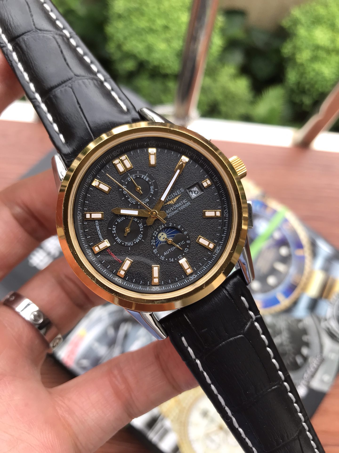 NO:765141,Longines six-hand calendar multi-function fully automatic mechanical watch, best-selling men's watch 316 stainless steel case, wear-resistant and scratch-resistant mirror, imported calfskin strap, please look for the exclusive quality of luxury street, longines, cowhide19860909浪琴六针搭配日历多功能全自动机械表 、热卖上市男士最佳腕表316 精钢表壳、耐磨防刮镜面、进口小牛皮表带、请认准奢华街独家品质,,longines,cowhide,Watch