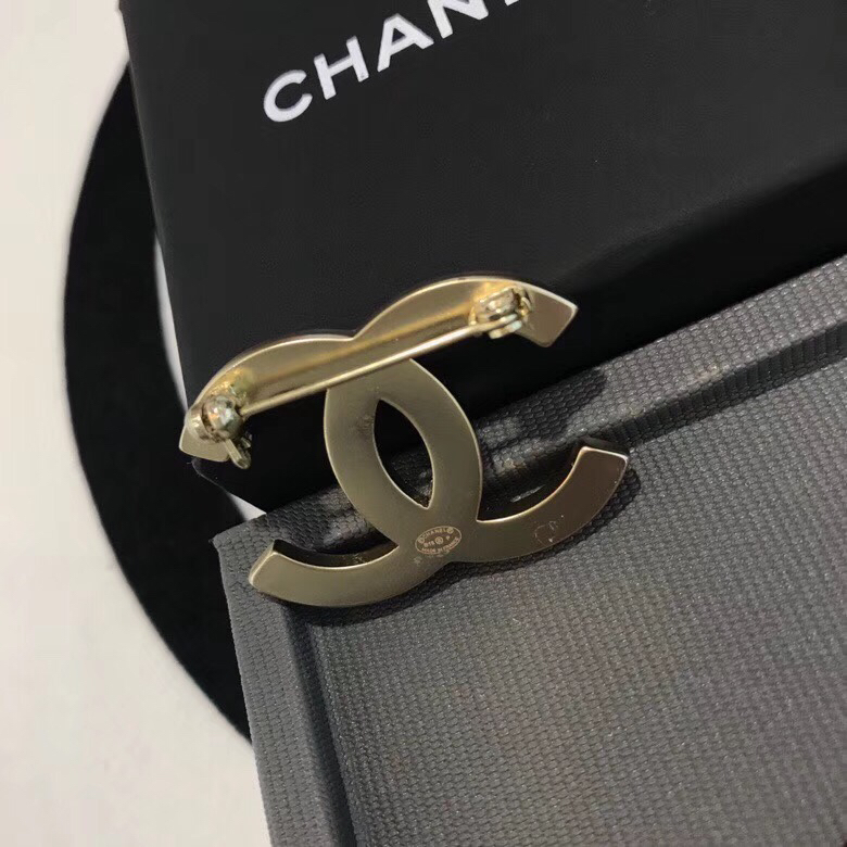chanel multicolor crystal cc brooch