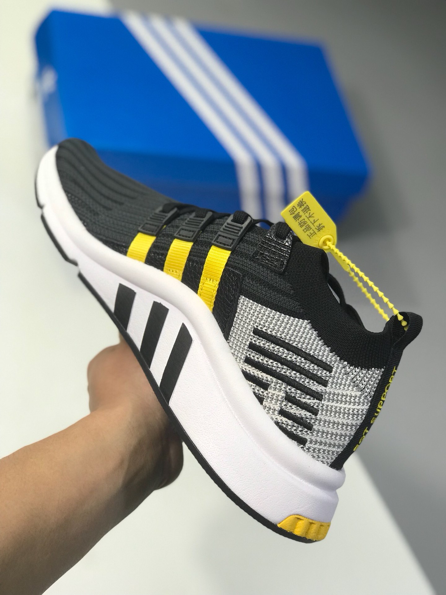 140真标 原盒 adidas originals（阿迪达斯三叶草）2018 EQT SUPPORT MID ADV 情侣款运动鞋 B37348