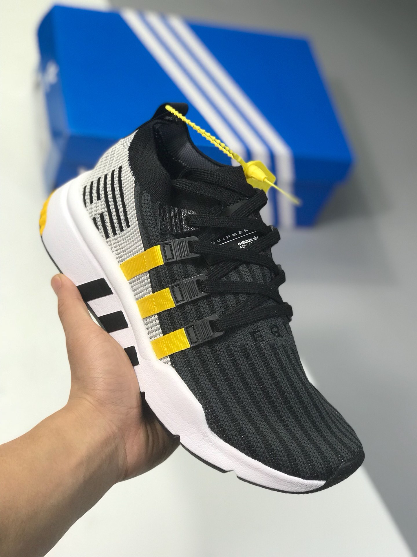140真标 原盒 adidas originals（阿迪达斯三叶草）2018 EQT SUPPORT MID ADV 情侣款运动鞋 B37348