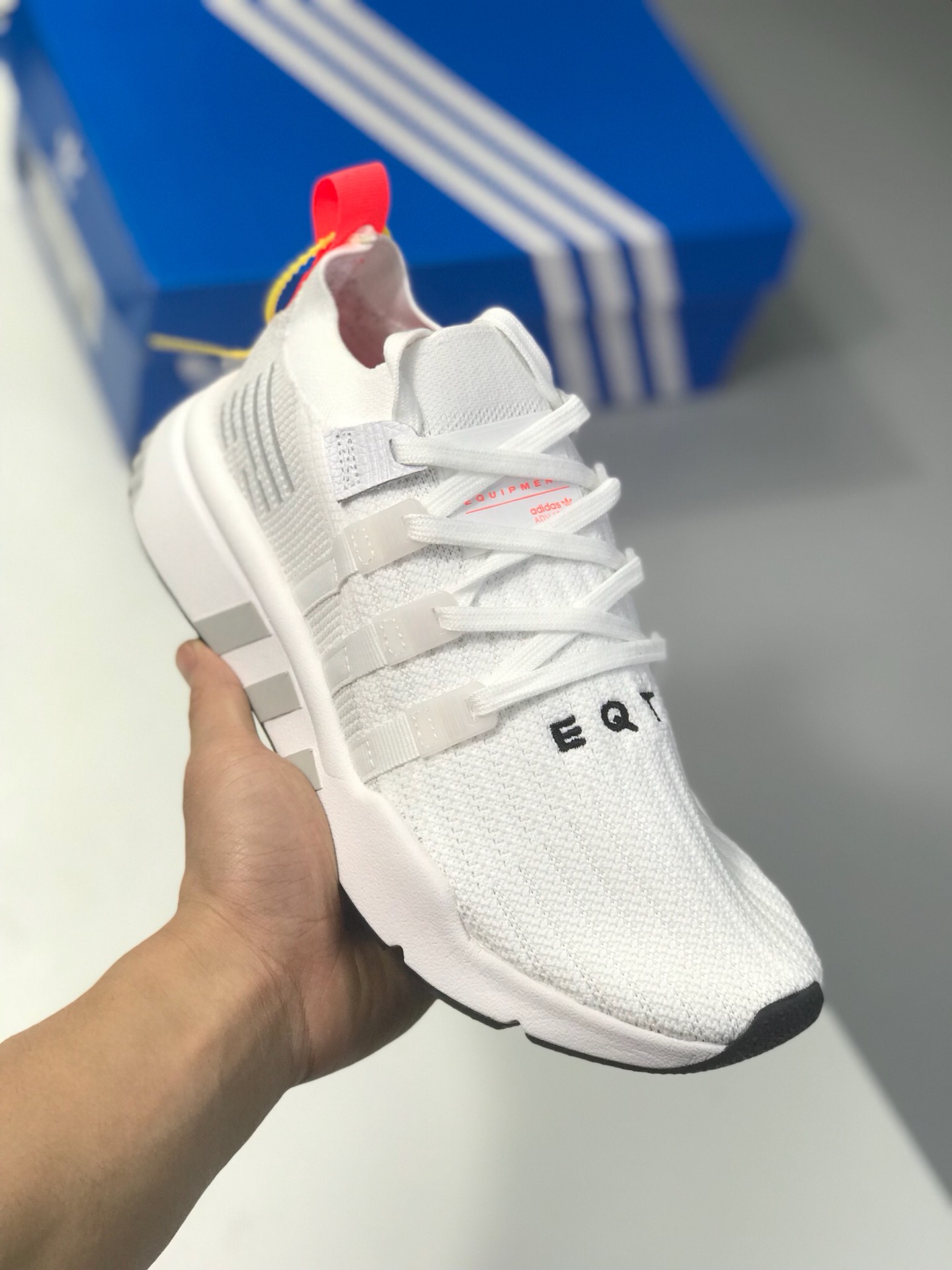 140真标 原盒 adidas originals（阿迪达斯三叶草）2018 EQT SUPPORT MID ADV 情侣款运动鞋 B28133