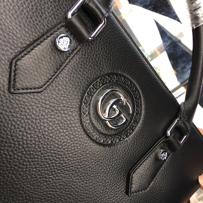 GUCCI古奇 独家新款，【型号】207-1[强]商务休闲包【尺寸】38-28-6cm【颜色】黑色 高端
