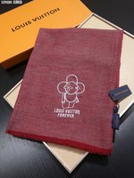 Louis Vuitton Scarf Embroidery Cashmere Knitting