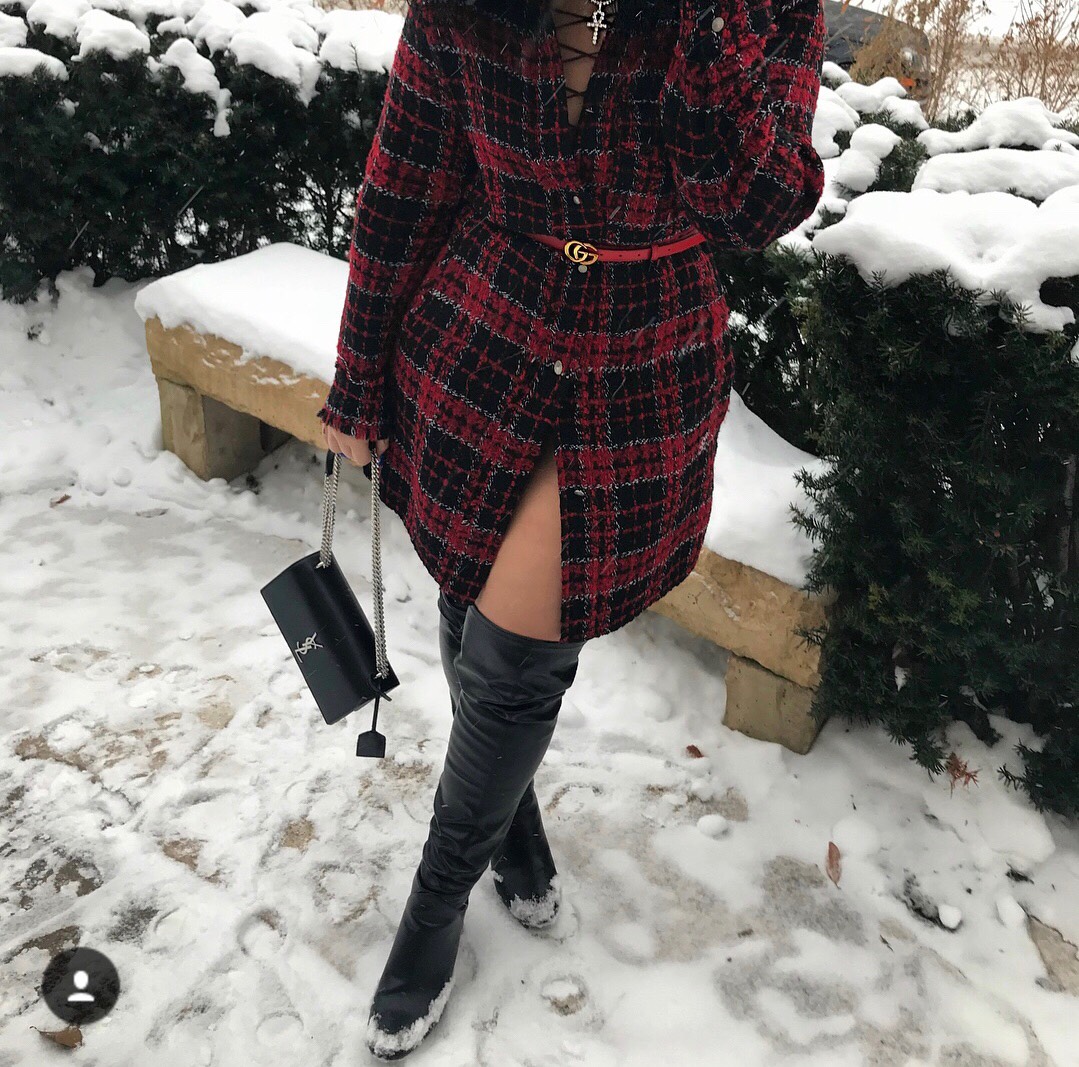 YSL Sunset 22CM 牙签纹日落包 442906黑色银扣