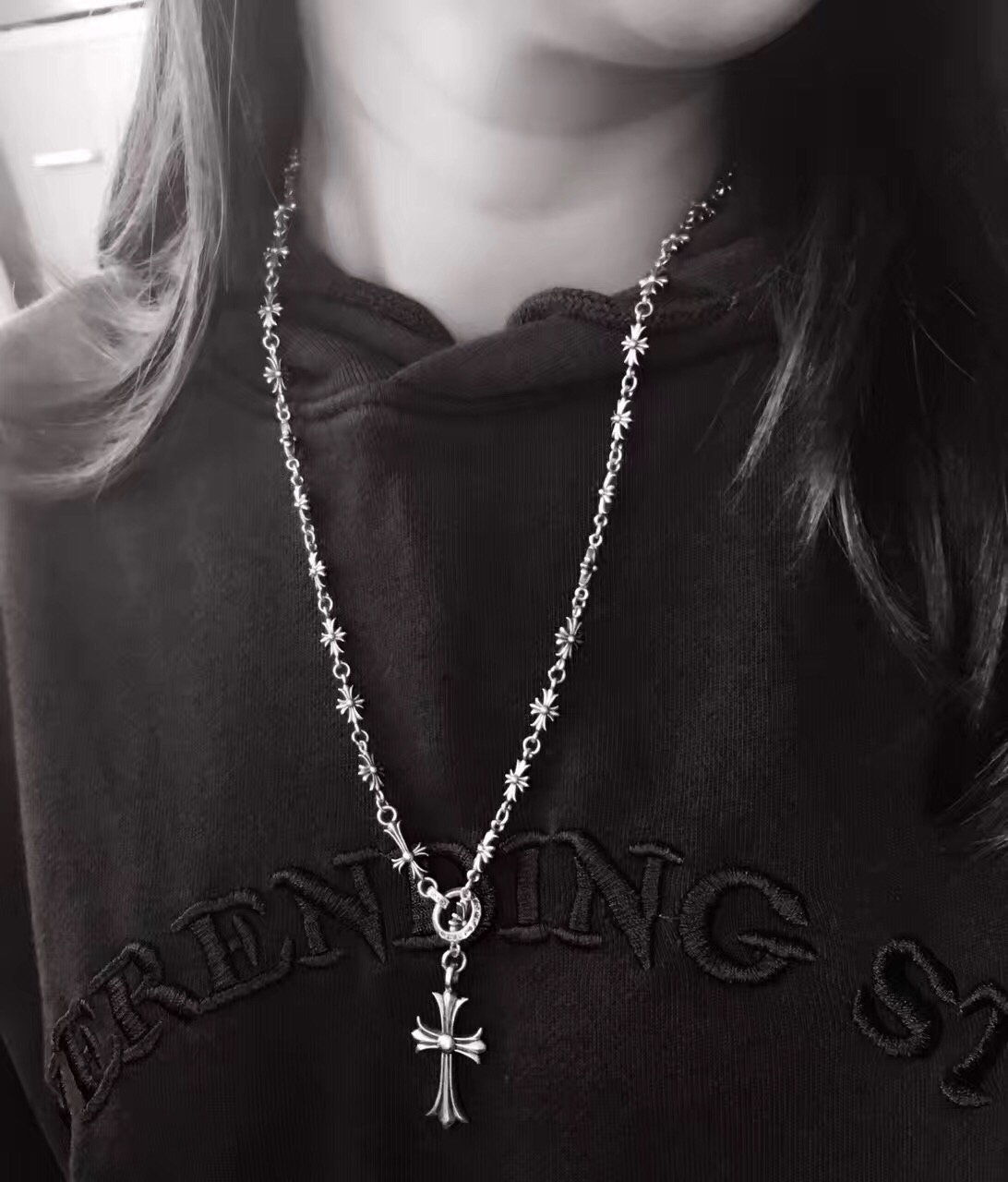 Chrome Hearts 克罗心个性十字架伸缩项链,65厘 6