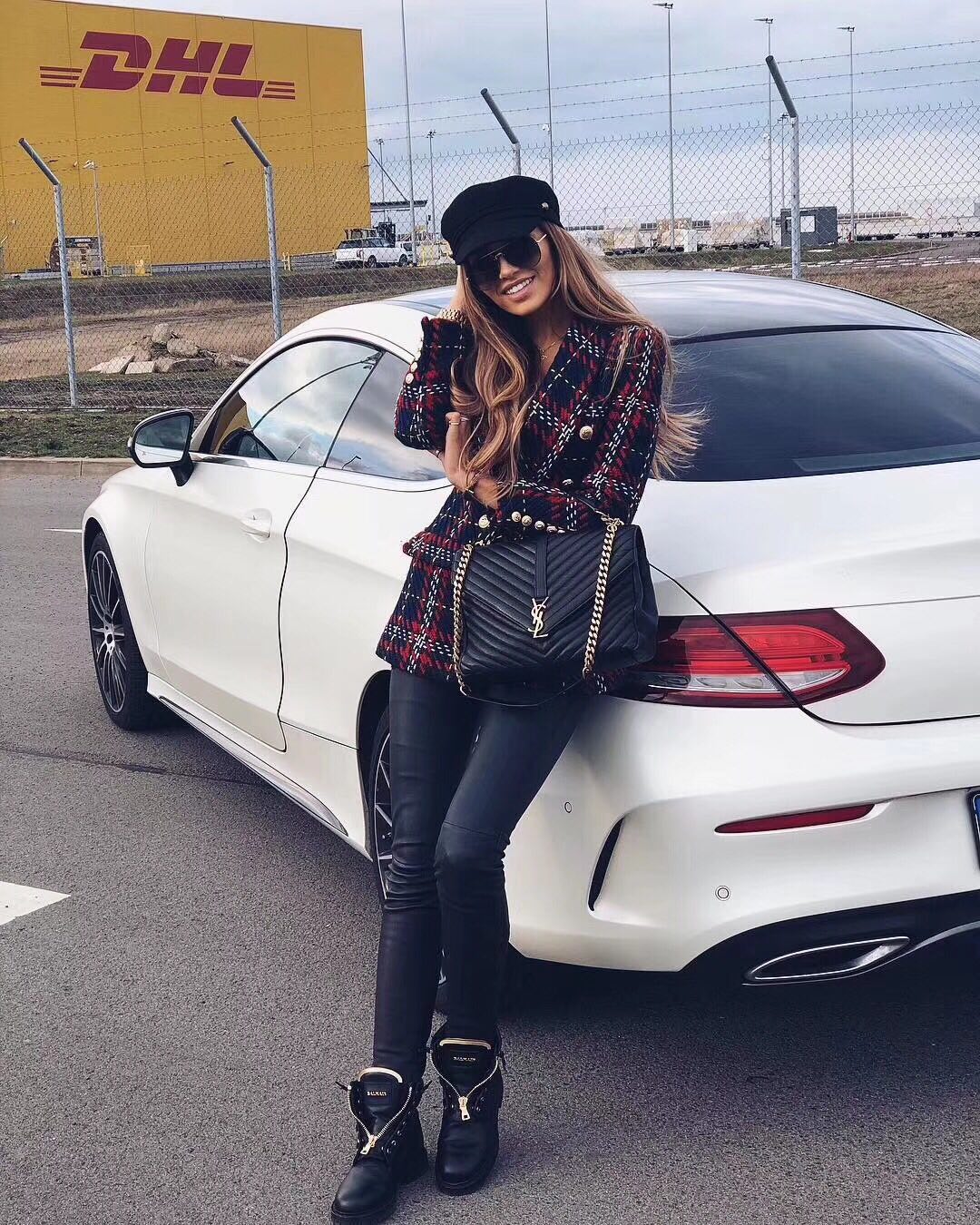 Saint laurent Ysl Monogram college_32cm黑色金扣392738